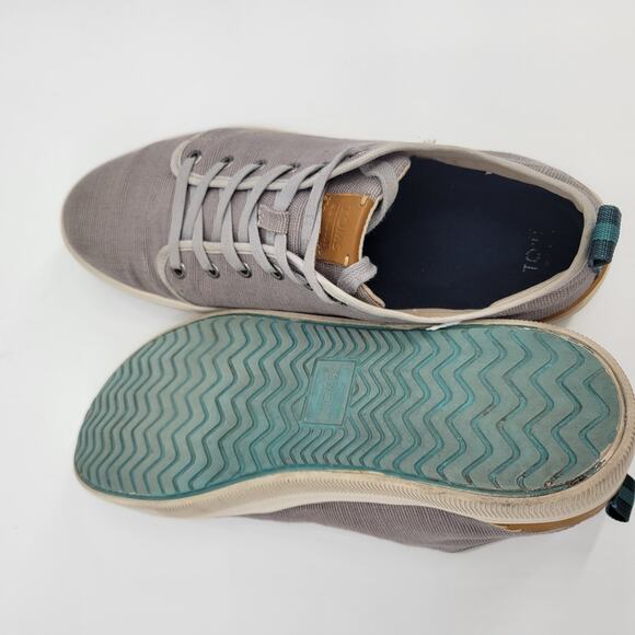TOMS Mens Travel Lite Low Cut Grey Sneakers Shoes 11 Slip Ons - Picture 8 of 8